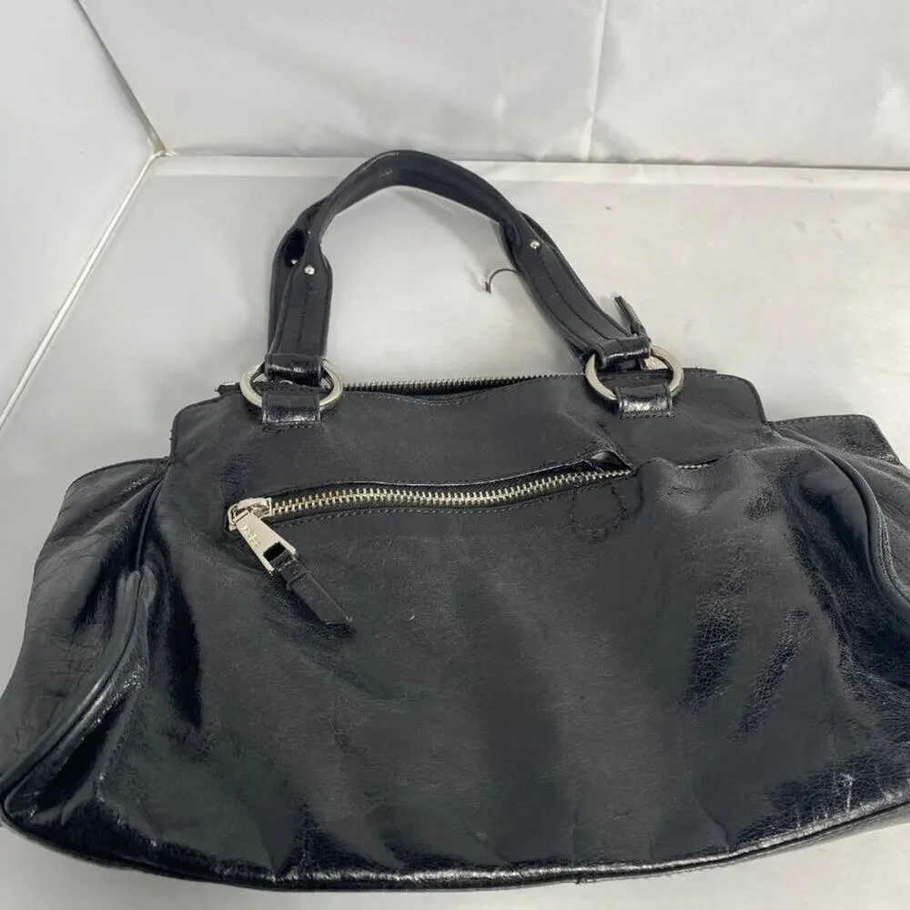 HOBO Black Sophie Leather Over-the-Shoulder Satchel Handbag Purse